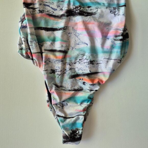 High Cut Multi-Color One Piece Bathing Suit - Picture 2 of 10